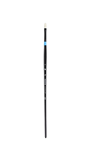 Princeton Aspen Flat Brush, Synthetic, Long Handle, Size 2, 1 Count - color: Black, size: Size 2