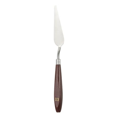 HARFINGTON Palette Knife Painting Tool 3.31 x 0.94 Stainless Steel Art Spatula Pallet Knives Scrapers Tools with Beech Wood Handle for Acrylic Oil Canvas Mixing Spreading, Red/Silver - size: 3.31" x 0.94"