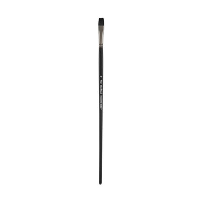 Black Swan Synthetic Red Sable Flat Paint Brushes - Flat Size # 10 - Professional Quality Long Handle Paint Brushes for Oil, Heavy Body Media and Acrylic - Artists of All Levels - size: Size 10