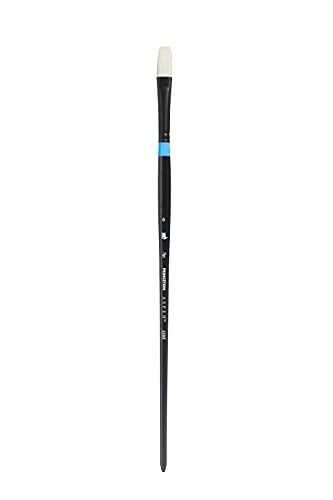 Princeton Aspen Flat Brush, Synthetic, Long Handle, Size 6, 1 Count - color: Black, size: Size 6
