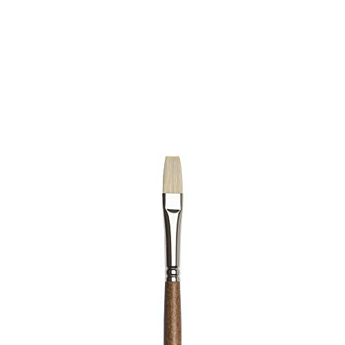 Winsor & Newton Artists' Oil Synthetic Brush, Flat #6 | Synthetic Flagged Bristles, Excellent Color Carrying Capacity, Handmade in England, For Oil Paint - style: Flat #6