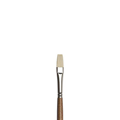 Winsor & Newton Artists' Oil Synthetic Brush, Flat #6 | Synthetic Flagged Bristles, Excellent Color Carrying Capacity, Handmade in England, For Oil Paint - style: Flat #6