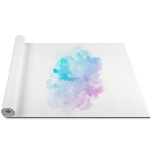 Feifeiya Watercolor Paper Roll 35" x 360", 140 Lb/300 GSM Art Cold Press Cotton Paper Texture White Blank Painting Roll for Watercolor Gouache Ink Acrylic and More
