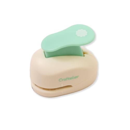 Craftelier - Scalloped Circle Punch 3/8" (0.95 cm) Diameter | Hole puncher, scrapbooking and crafts projects, lever punch, for paper and cardstock, size 1.96 x 1.18 x 1.77 in - size: Pack of 1: 3/8" Diameter