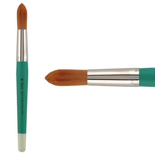Creative Mark Art Supplies Large Mural Synthetic Golden Taklon Paint Brush - Round #40-2 Pack - Artist Supplies for Acrylics, Watercolors, and Oils - Durable, Resilient, Seamless Ferrules - color: Round, size: 40 - 2 Pack