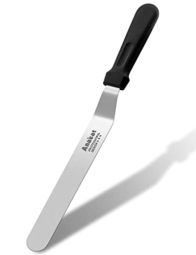 Anaeat Icing Spatula, Professional Cake Angled Offset Spatula with 10" Stainless Steel Blade - Thickened Frosting Knife with Durable Plastic Handle for Cake Decorating, Pastry & Baking - color: 10" Blade