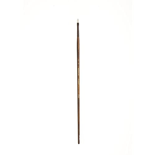 Seneca Series 1700 Filbert Brush Size 0 – Premium Vegan Synthetic Paintbrush for Acrylic, Oil & Water-Mixable Oils - size: 0