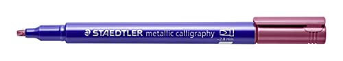 Staedtler metallic calligraphy markers, 10 metallic colours for light and dark paper, 8325 TB10