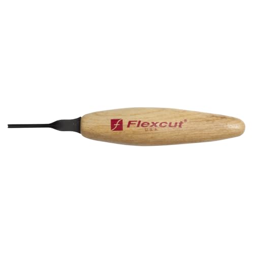 FLEXCUT Micro Shallow/Deep U-Gouge, Razor Sharp High Carbon Cutting Blade - color: Micro Deep U-Gouge, size: 1.5 mm
