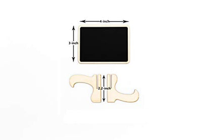 DSTELIN 10 Pack Mini Chalkboards Signs with Easel Stand, Small Rectangle Chalkboards Blackboard, Wood Place Cards for Weddings, Birthday Parties, Message Board Signs and Event Decoration