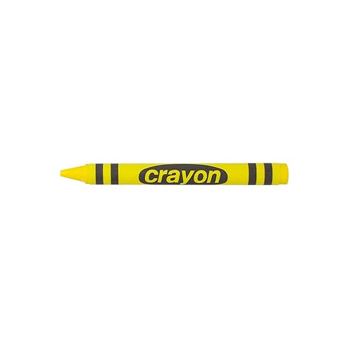 80 Count Single Color Crayons Bulk Pack - YELLOW single color crayon refill - Regular size crayons (5/16" x 3-1/2") - color: Yellow