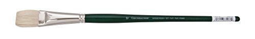 Grumbacher Gainsborough Flat Oil and Acrylic Brush, Hog Bristle, Size 12 (1271F.12) - size: 12