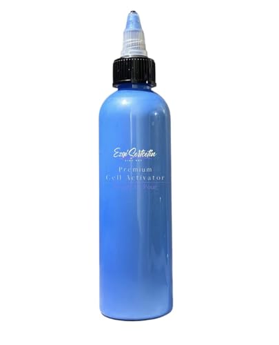 Premium Cell Activator | Ready to Pour | Create Perfect and Unique Cells in Your Painting Works | 4oz by Volume | by Ezgi Sertcetin (Metallic Light Blue) - color: Metallic Light Blue