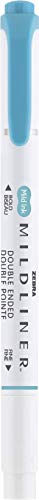 Zebra Pen MILDLINER No Bleed Highlighter, Smoke Blue, Dual Tip, 12-Pack | Broad and Fine Point Tip Marker Set, Ideal for Bible Highlighting, Journaling, Office, School and Teacher Supplies (78420upc) - color: Smoke Blue