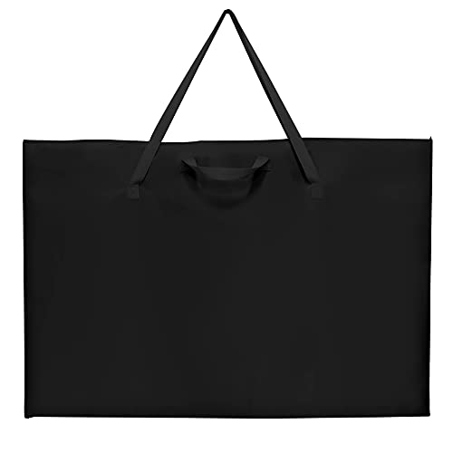 ZKOO Art Portfolio Bag (Black, 24" * 36") + Bulletin Board Bag, Transparent