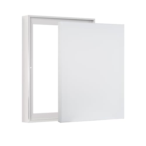 PIXY CANVAS Value Pack of 8x10 Stretched Canvas 1-1/2 (1.5) inch deep and Floater Frame for Your Paintings/Artwork/Wall Art/Wall Decor (Chrome, 8 x 10 inch, Portrait) - color: Chrome, size: 8 x 10 inch