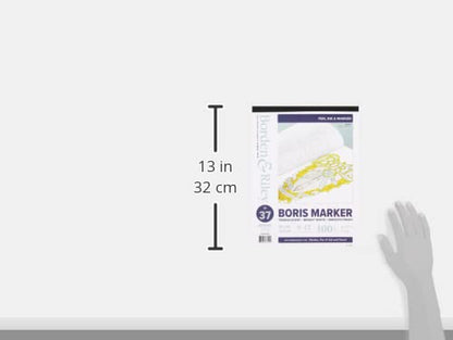Borden & Riley 9" x 12" #37 Boris Marker Layout Bright White Translucent Bond Paper Pad, 50 GSM/13.5 LB, 100 Sheets, 1 Pad Each (037P09121C)