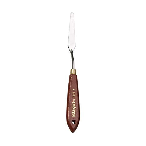KINGART Tapered TROWEL PALETTE KNIFE and Painting Tool for Scraping, Mixing and Painting with Oil and Acrylic Paints - size: Tapered