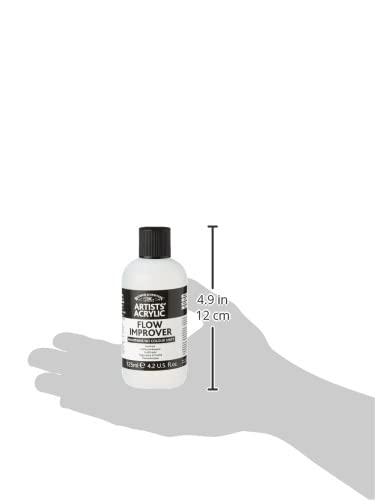 Winsor & Newton Professional Acrylic Medium, Flow Improver, 125ml | Reduces surface tension to improve paint flow, minimize brush marks, and support fine detail without thinning color. - color: Flow Improver, style: 125ml (4.2-oz)