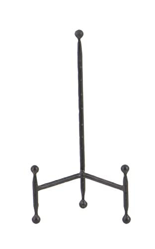 Deco 79 Metal Display Easel Tabletop Easel with Ball Details, Set of 3 Display Stand 12", 10", 8"H, Black - color: Black