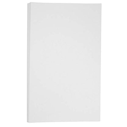 JAM PAPER Legal Vellum Bristol 110lb Cardstock - 8.5 x 14 Coverstock - 241 gsm - White - 50 Sheets/Pack - color: White, size: 8.5" x 14"