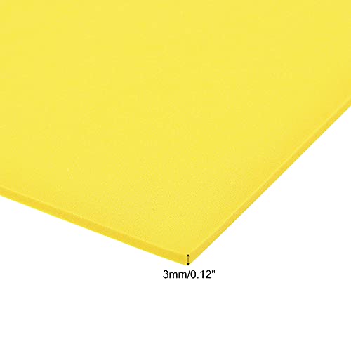 uxcell Yellow EVA Foam Sheets 10 x 10 Inch 3mm Thickness for Crafts DIY Projects, 4 Pcs - color: Yellow