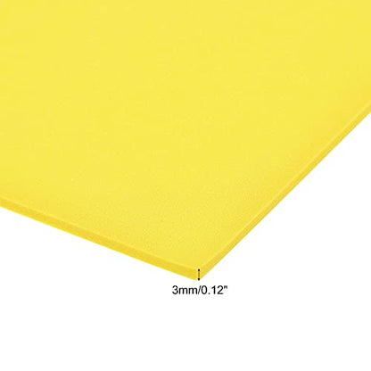 uxcell Yellow EVA Foam Sheets 10 x 10 Inch 3mm Thickness for Crafts DIY Projects, 4 Pcs - color: Yellow