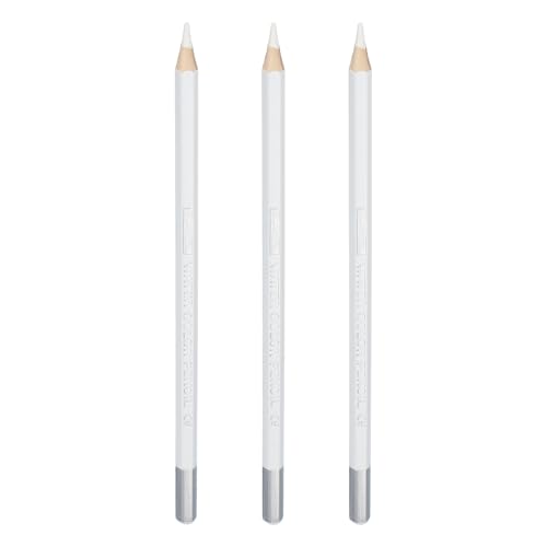 PATIKIL Watercolor Pencils, White Color Pencil Set Sketch Coloring Drawing Colored Pencils Bulk Artist Drawing Supplies for Adult Coloring Book Blending, 3 Pcs - color: White