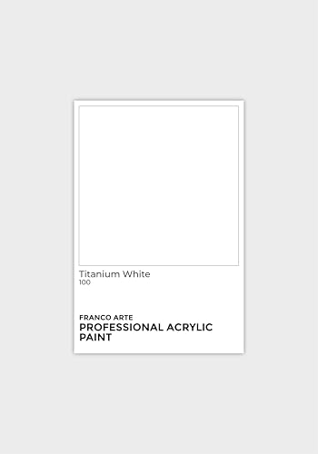 Professional Acrylic Paint – Premium Water-Based, Quick-Drying Acrylics for Artists & Crafters, Non-Toxic Rich Pigment, Multi-Surface Paint for Canvas, Wood, Paper, Ceramic & Indoor Projects Titanium White 3,38 U.S fl oz - color: Titanium White