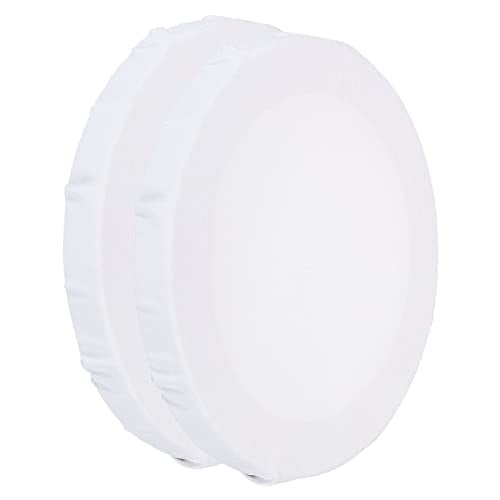 PATIKIL Paint Canvases Panel for Painting, 2 Pack 4x4 Inch Round Wood Frame Stretched Blank Art Board Panels for Acrylic, Oil, Tempera Painting, White - size: 4x4 Inch