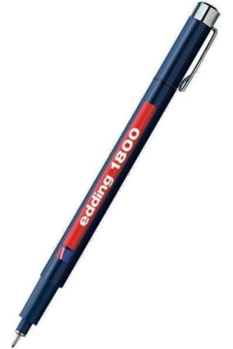 edding 1880 profipen - Black - 1 Pen - line Width 0.7 mm - fineliner Pen for Precise Writing, Sketching and Technical Drawing - fine, Metal-encased Nib - Suitable for use with rulers and Stencils - color: 07: 1 Pen - 0.7mm - Black, size: 1 Count (Pack of