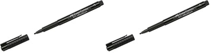 Faber-Castell 167599 2.5 mm B Pitt Artist India Ink - Black (Pack of 2)