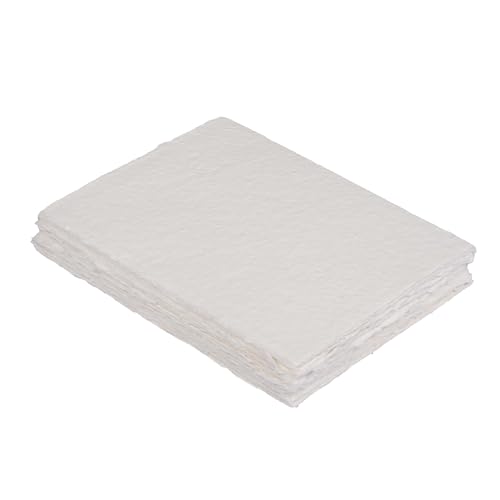 Leather Village Watercolor Paper 16''x13'', 400 GSM Cotton, 25 Sheets White | Handmade Cold Press Rough Textured Cotton Paper, Ideal for Drawing, Sketching, Calligraphy, Mixed Media & Watercolor - size: 16 inches X 13 inches