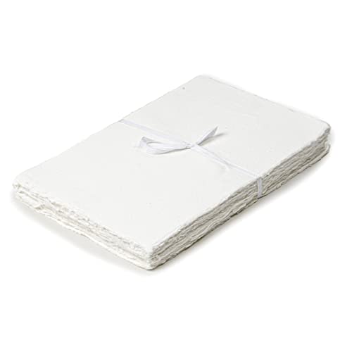 LEATHER VILLAGE Handmade Rough Textured Watercolor Paper 12.5x16.5 in White - color: Texture White, size: 12"X16"
