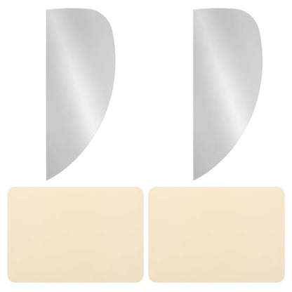 YOKIVE 2Pcs Steel Pottery Tools, Serrated Scraper Clay Ribs 4.67" x 2" Stainless Steel Sculpture Modeling Cutter Ceramic Tools with 2 Beige Chamois Cloth - color: Beige Chamois Cloth