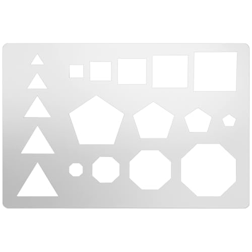 UNICRAFTALE Mix Shape Metal Stencil Cutouts Cutting Stencils Triangle Round Polygon Template Stainless Steel Reusable Stencils Decorative Embossing Drawing for Bracelets Earrings Making Jewelry Craft - style: 4 Styles