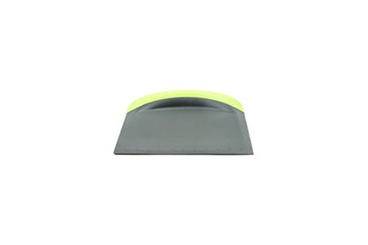 Fox Run Dough and Bowl Scraper, 4.75" Flat Edge Bench Scraper, Green | Durable & Dishwasher Safe Nylong & Silicone Bench Scraper | Easily Scrape Dough, Scrape Bowls & Cut Dough | Baking Gadget - style: Flat Edge Scraper