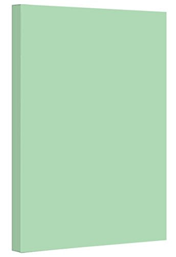 Green Pastel Color Card Stock | 67Lb Cover Cardstock | 8.5" x 14" Inches | 50 Sheets Per Pack - color: Green