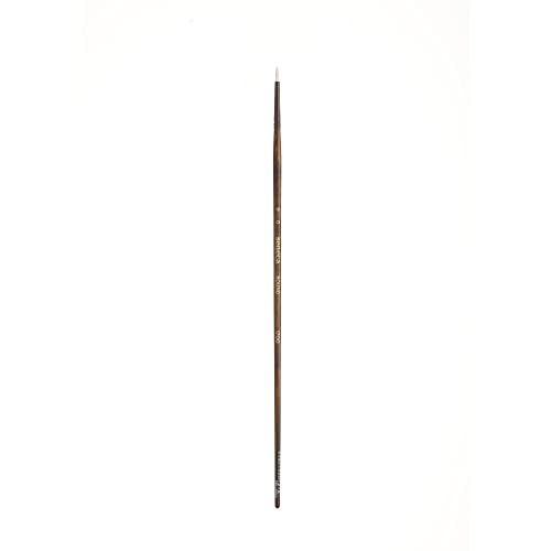 Seneca Artist Professional Synthetic Bristle Paint Brush for Acrylic, Oil and Water Mixable Oil, Series 1700, 0 Round - size: 0