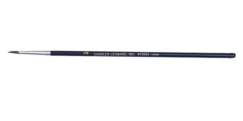 Charles Leonard Water Color Paint Brushes with Round Pointed Tip (73503) - size: # 3 - 0.50 Inch, style: Camel Hair
