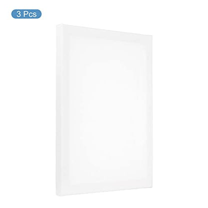 PATIKIL Paint Canvases Panel for Painting, 3 Pack 9x12 Inch Rectangle Wood Frame Stretched Blank Art Board Panels for Acrylic, Oil, Tempera Painting, White - size: 9x12 Inch