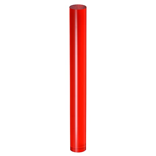 HARFINGTON Acrylic Clay Roller 9 Inch x 1 Inch Solid Non-Stick Plastic Round Tube Roller Polymer Clay Rod Fondant Rolling Pin for Shaping, Sculpting, Modeling DIY Crafts, Red - color: Red, size: 9 Inch x 1 Inch