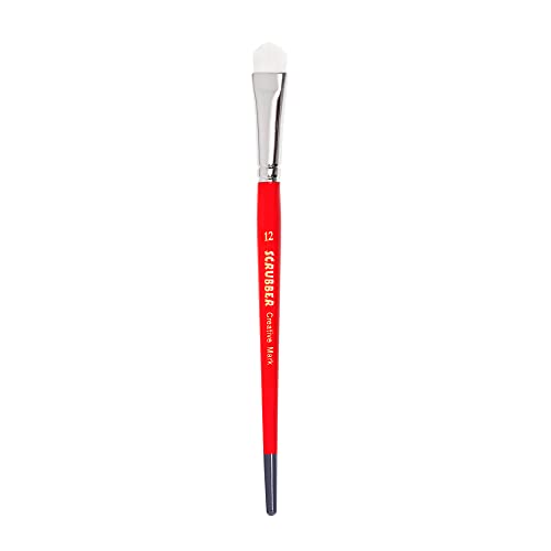 Creative Mark Scrubber Watercolor Brushes - Professional Watercolor Brushes for Scrubbing, Blotting, Re-Shaping Edges, and More! - # 12-2 Pack - size: #12 - 2 Pack
