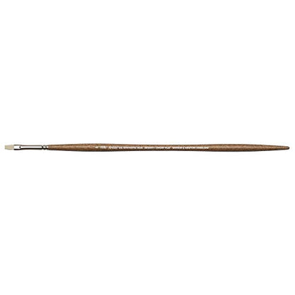 Winsor & Newton Artists' Oil Synthetic Brush, Bright #2 | Synthetic Flagged Bristles, Excellent Color Carrying Capacity, Handmade in England, For Oil Paint - style: Bright #2