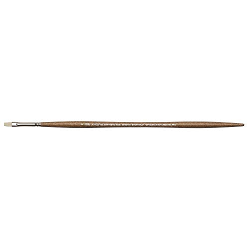 Winsor & Newton Artists' Oil Synthetic Brush, Bright #2 | Synthetic Flagged Bristles, Excellent Color Carrying Capacity, Handmade in England, For Oil Paint - style: Bright #2