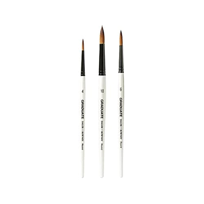 Daler Rowney Graduate Set of 3 Round Synthetic Brushes
