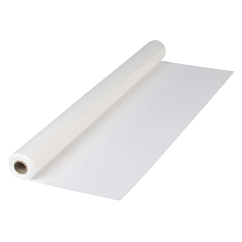 HFM114000 - Plastic Roll Tablecover - color: White, size: 3600" x 480" (Rectangular)