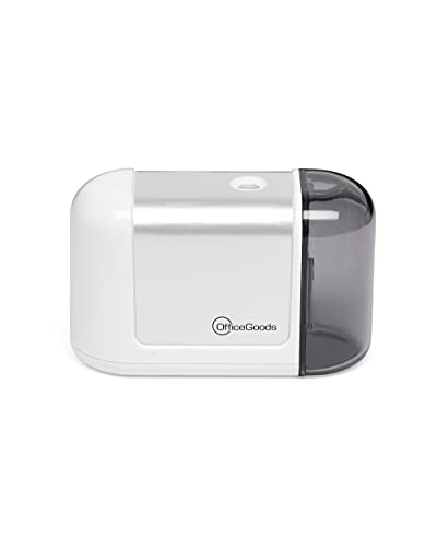 OfficeGoods Mini-Pro Electric Pencil Sharpener, Cordless, White - color: White