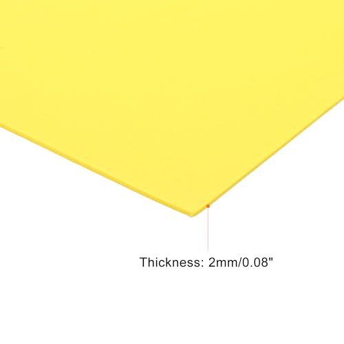 uxcell Yellow EVA Foam Sheets 7.9 x 5.7in 2mm Thickness for Crafts DIY, 6 Pcs - color: Yellow