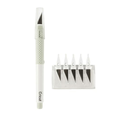 Cricut TrueControl Knife Kit - Precision Craft Knife for Art, Scrapbooking & DIY Projects - 5 Spare Blades - Mint - color: Mint, style: Craft Knife